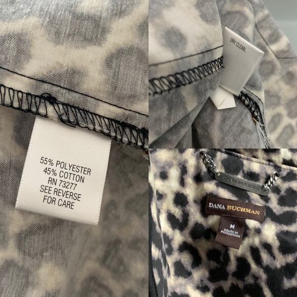 Dana Buchman Leopard Print Tie Waist Jacket - Picture 3 of 4